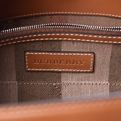 Burberry Canvas Mega Check Medium Ashby Hobo Saddle Brown 7 of 8