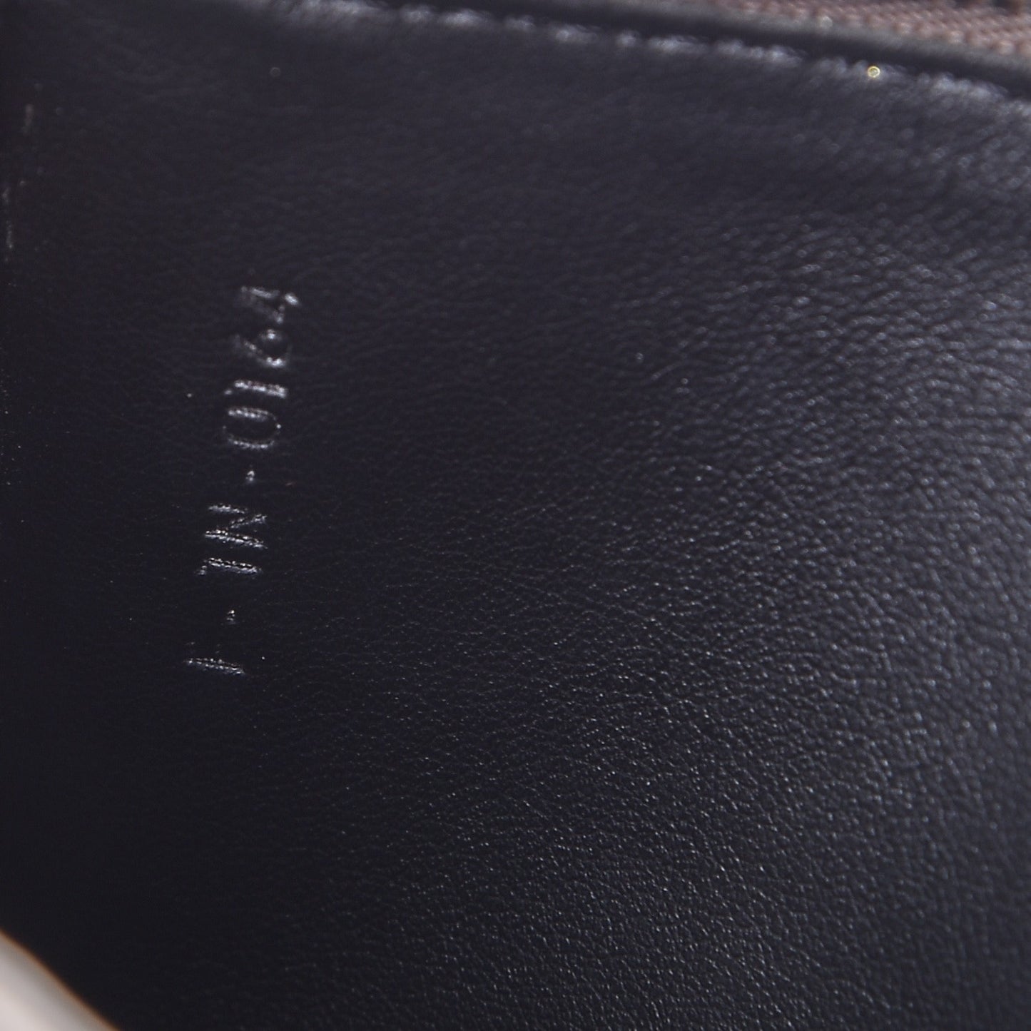 Shiny Grained Calfskin Solo Trio Cosmetic Pouch