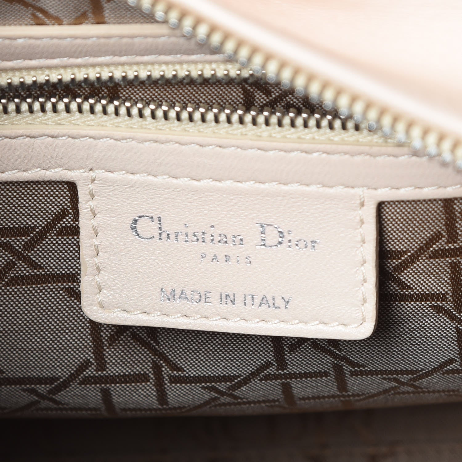 Christian Dior Lambskin Cannage Medium Lady Dior Light Beige 8 of 9