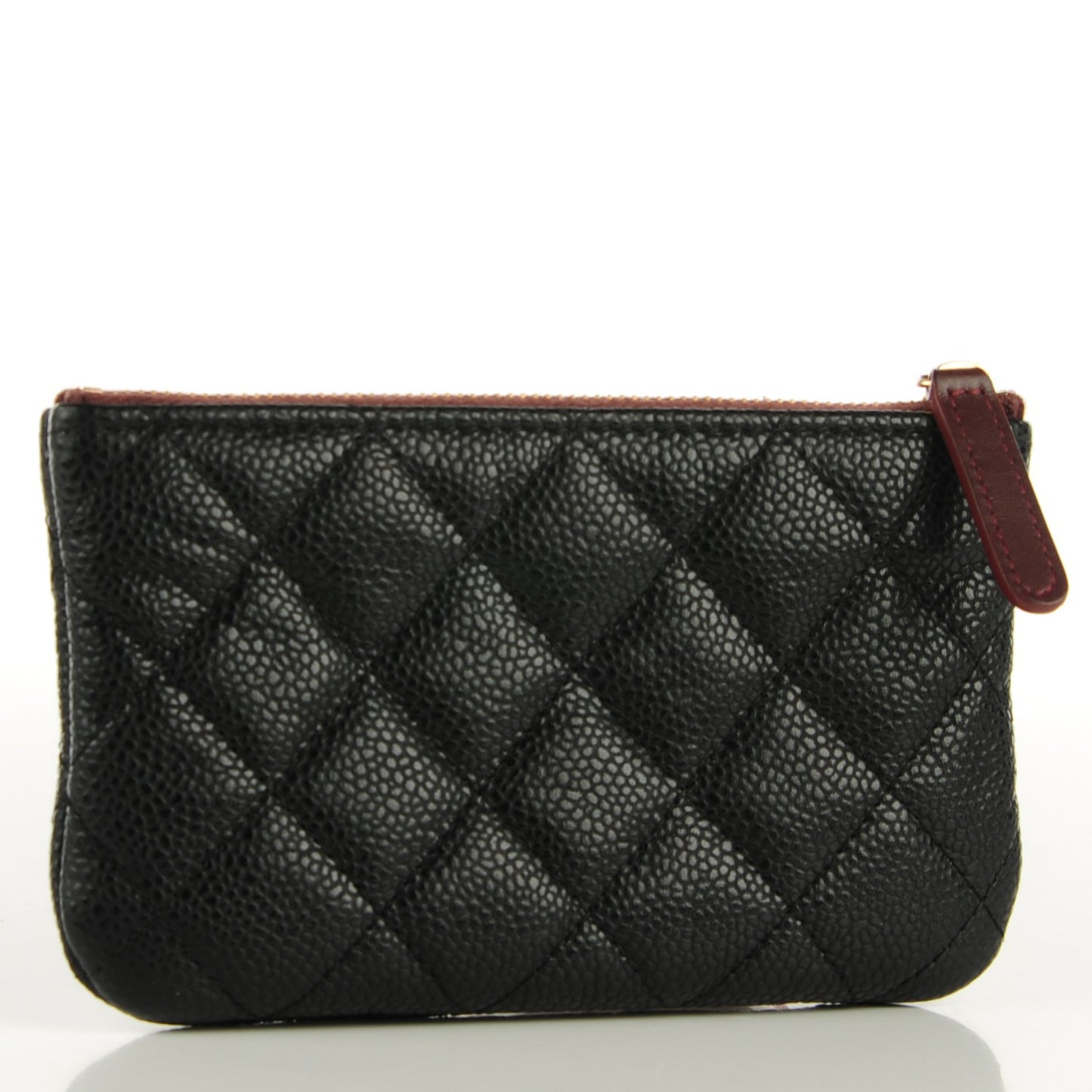 Caviar Quilted Coin Purse Case Black