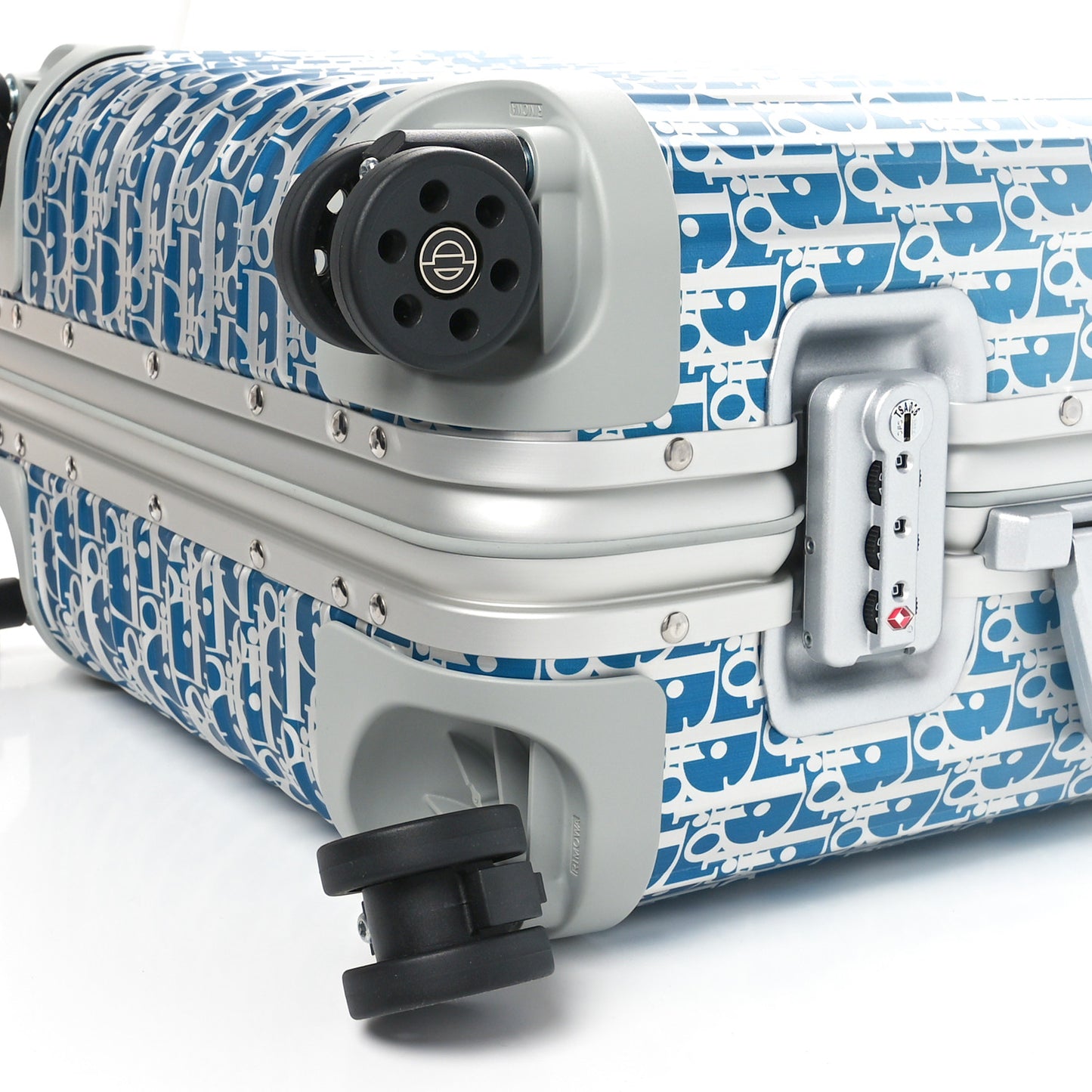 X RIMOWA Aluminum Gradient Cabin Luggage Blue Multi