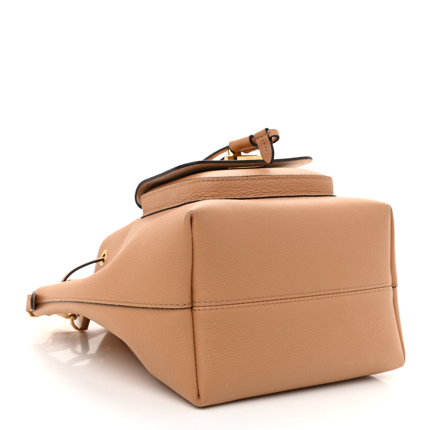 Louis Vuitton Calfskin Lockme Bucket MM Arizona Beige 4 of 8