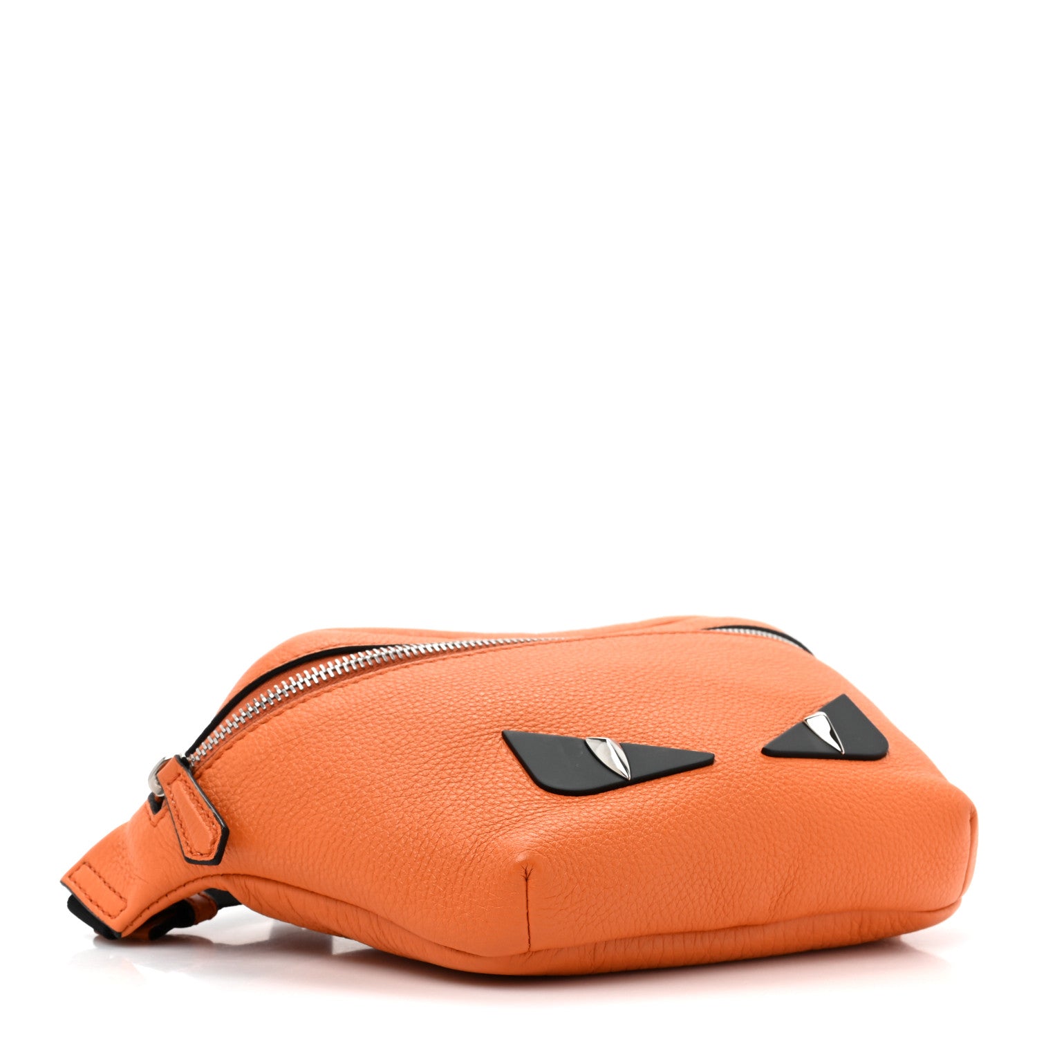 Fendi Cuoio Romano Metal Bug Eyes Kids Belt Bag Orange 4 of 9
