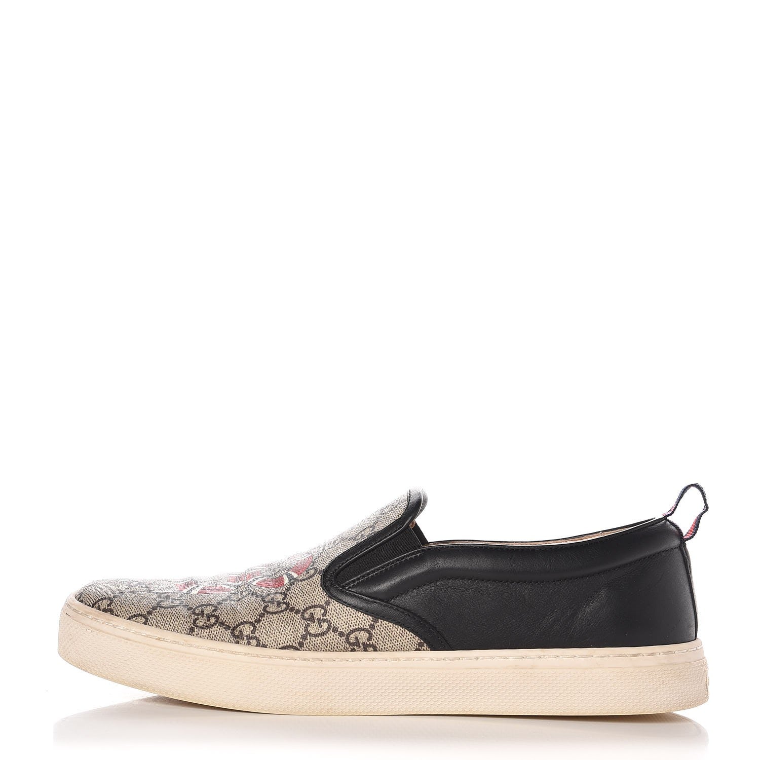 Gucci GG Supreme Monogram Snake Slip On Sneakers Brown 1 of 13
