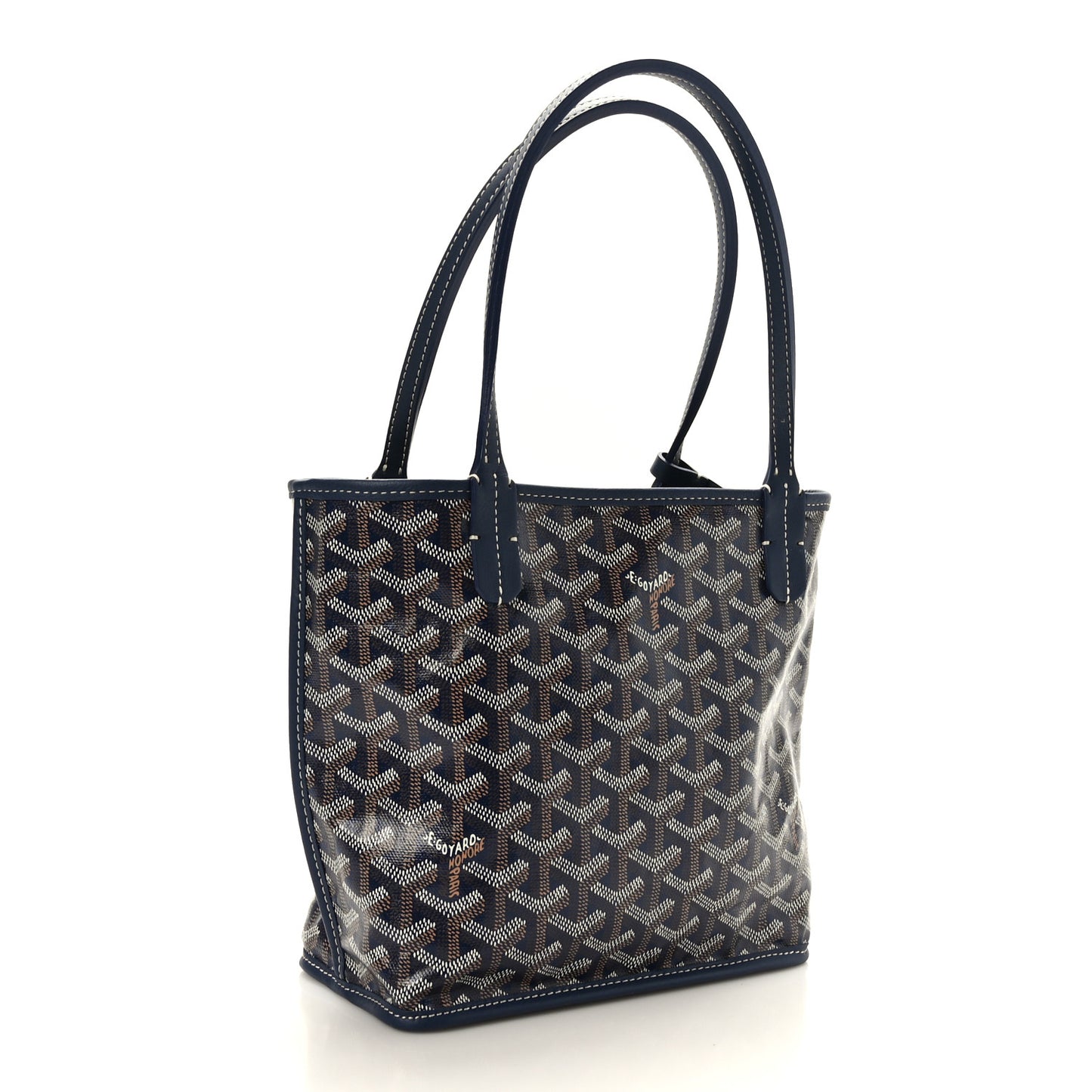 Goyardine Reversible Mini Anjou Navy
