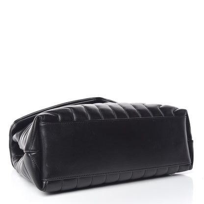 Saint Laurent Calfskin Y Quilted Monogram Medium Loulou Chain Satchel Black 4 of 12