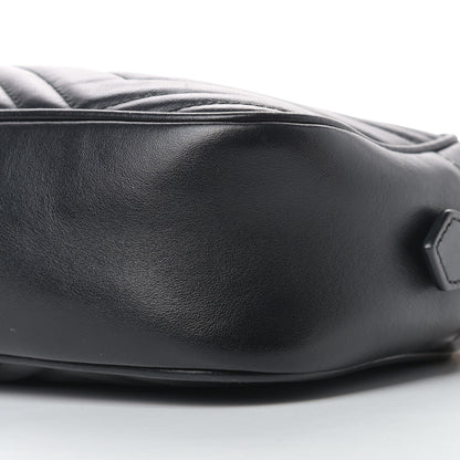 Gucci Calfskin Matelasse Small GG Marmont Chain Shoulder Bag Black 9 of 10