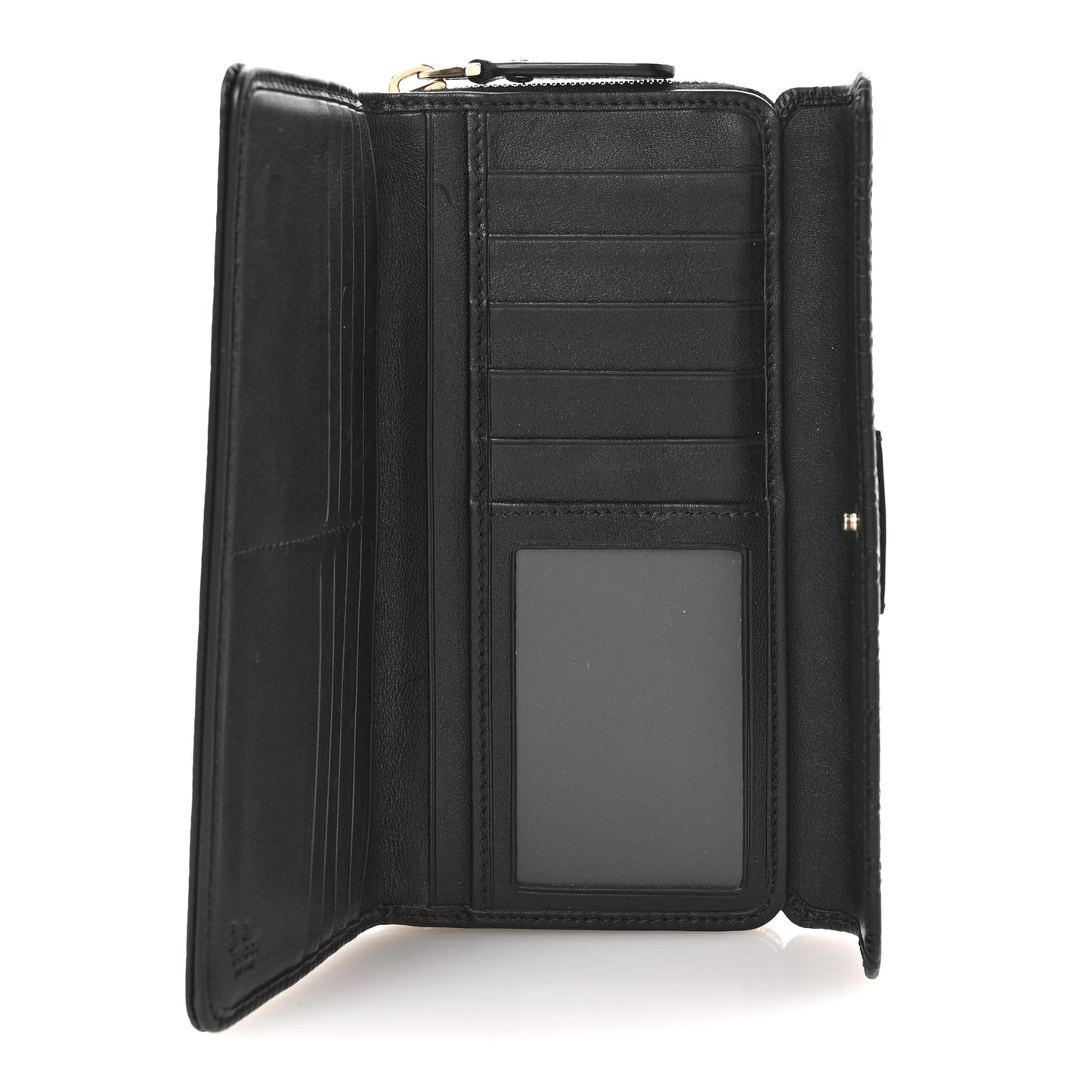 Soft Microguccissima Continental Zip Wallet Black