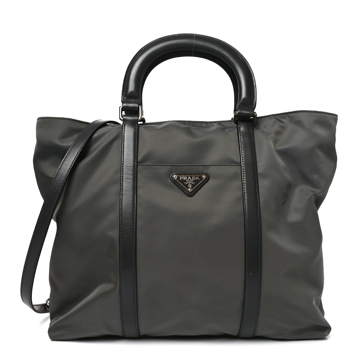 Tessuto Nylon Pocket Tote Grey