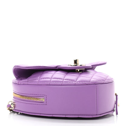 Chanel Lambskin Quilted CC In Love Heart Bag Purple 4 of 11