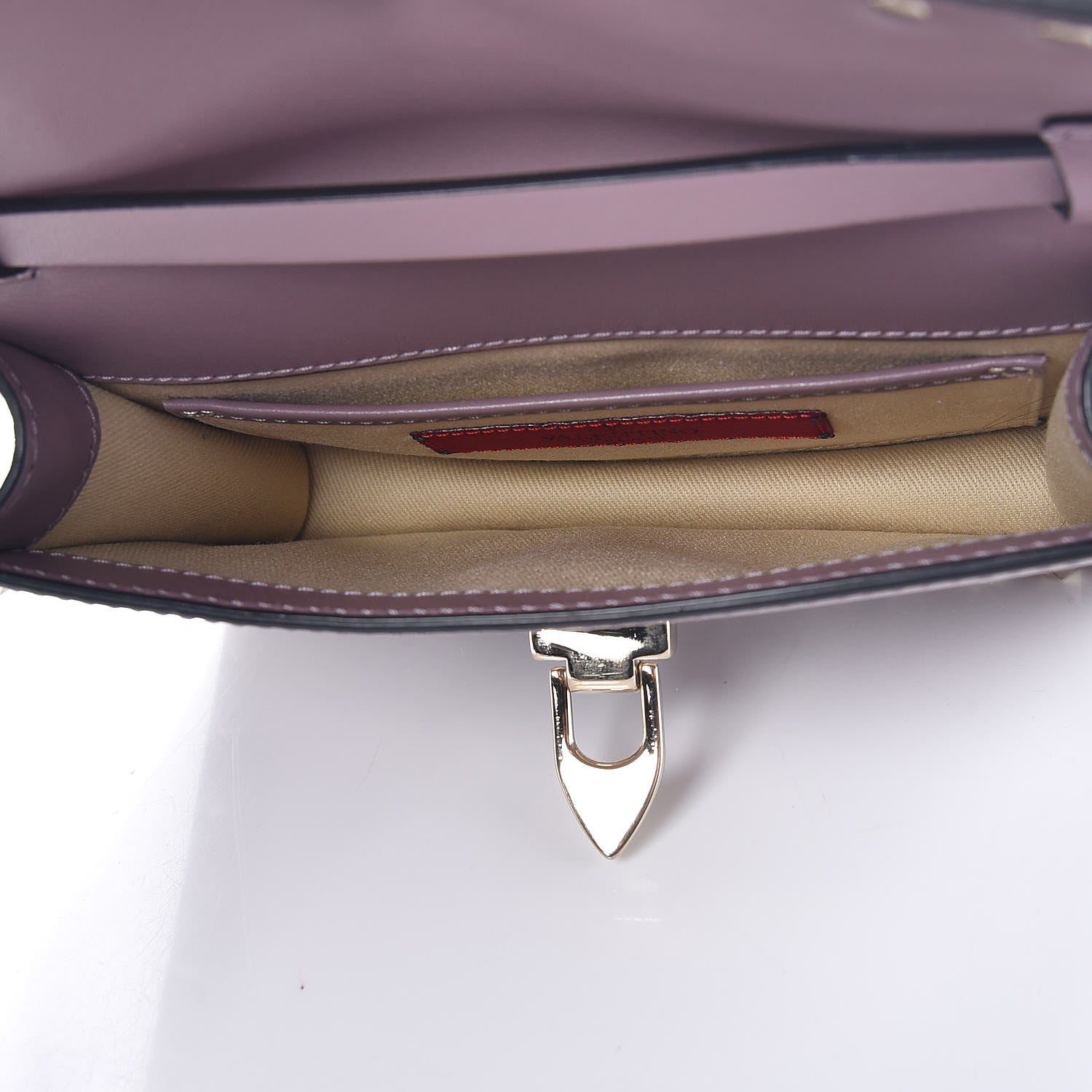 Valentino Garavani Vitello Rockstud Shoulder Flap Bag Dark Mauve 5 of 6