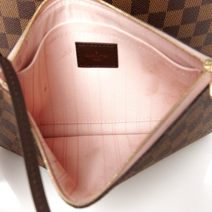 Louis Vuitton Damier Ebene Neo Neverfull MM Rose Ballerine 9 of 14