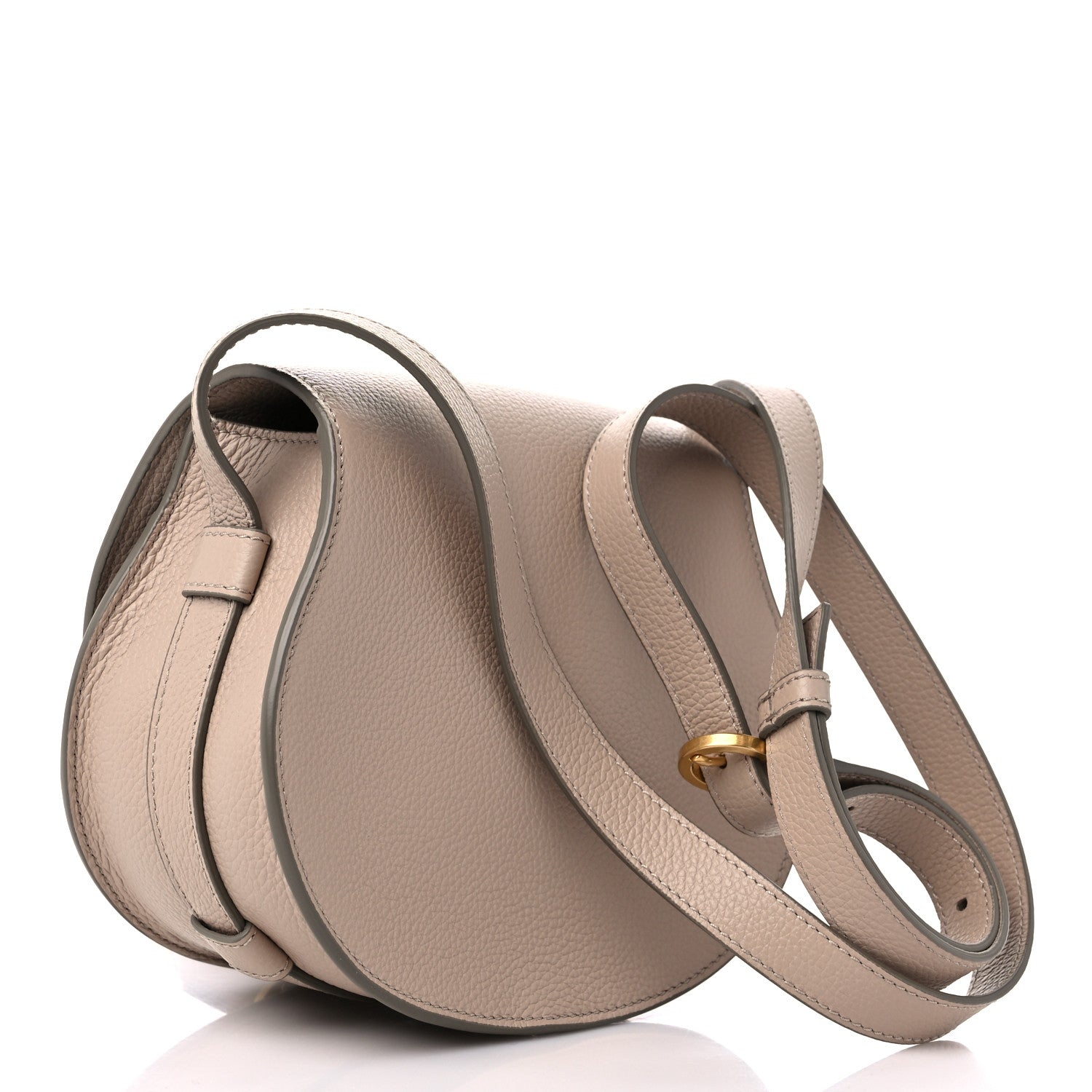 Chloe Grained Calfskin Small Marcie Saddle Bag Nomad Beige 3 of 9