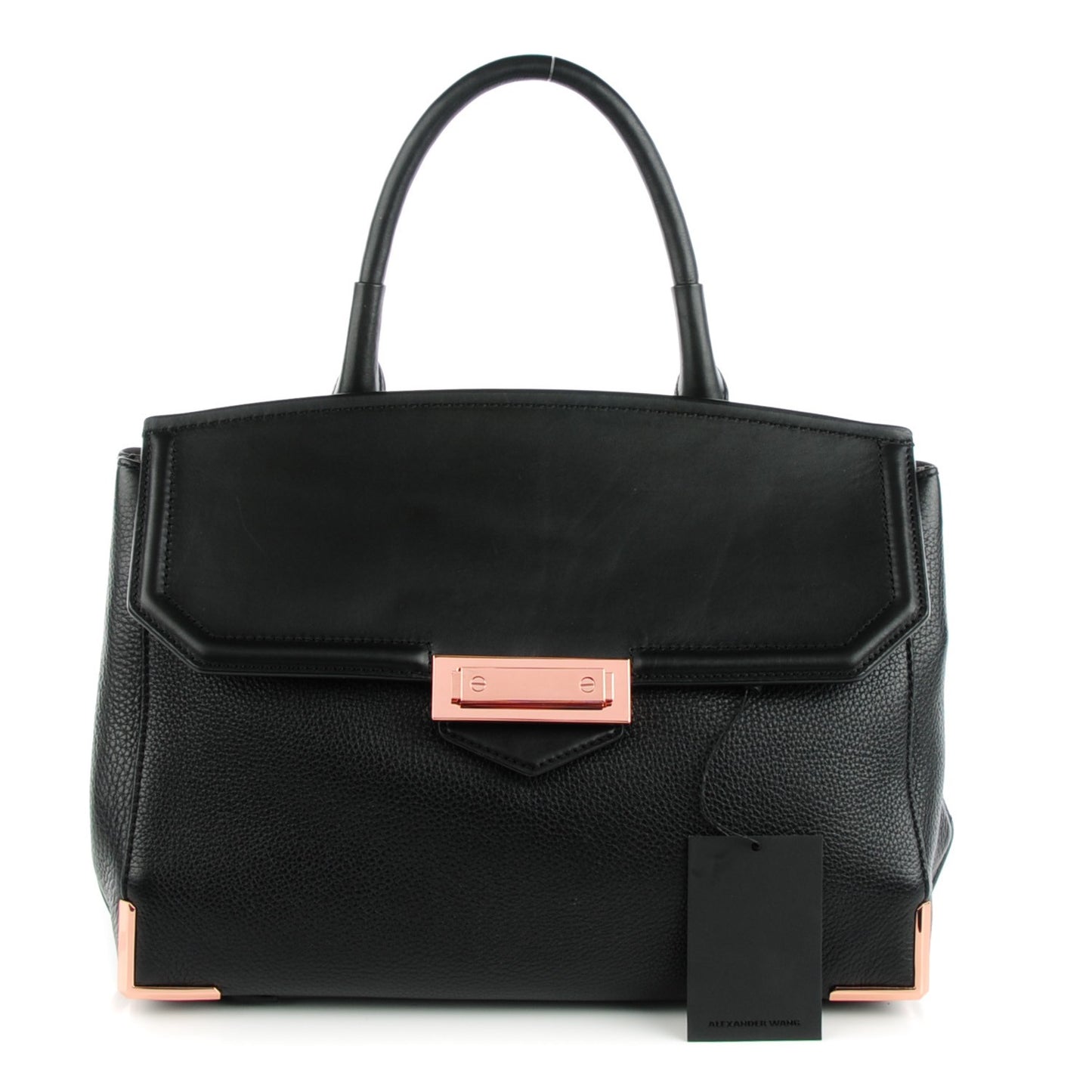 Calfskin Large Marion Soft Black Rose Gold Hardware