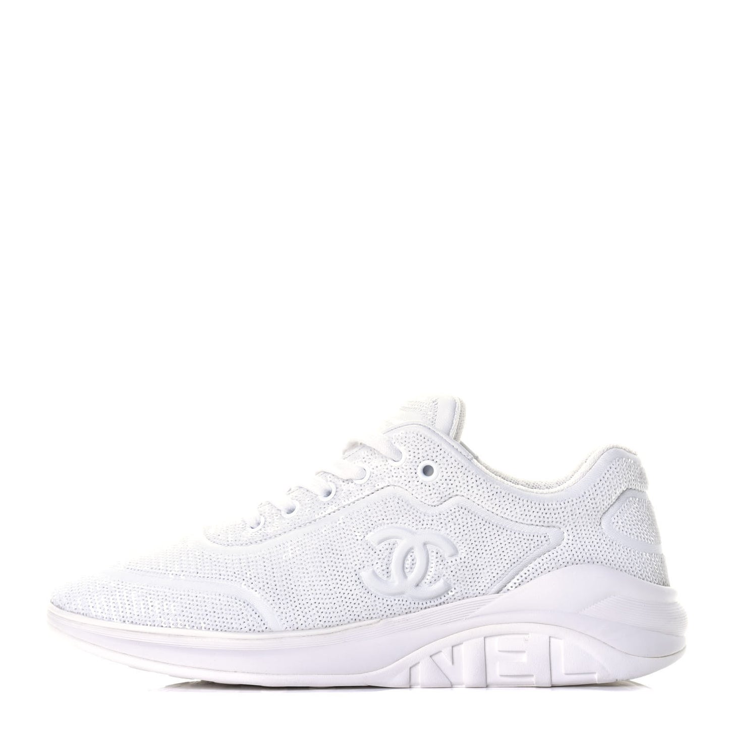 Sequin CC Sneakers 42 White