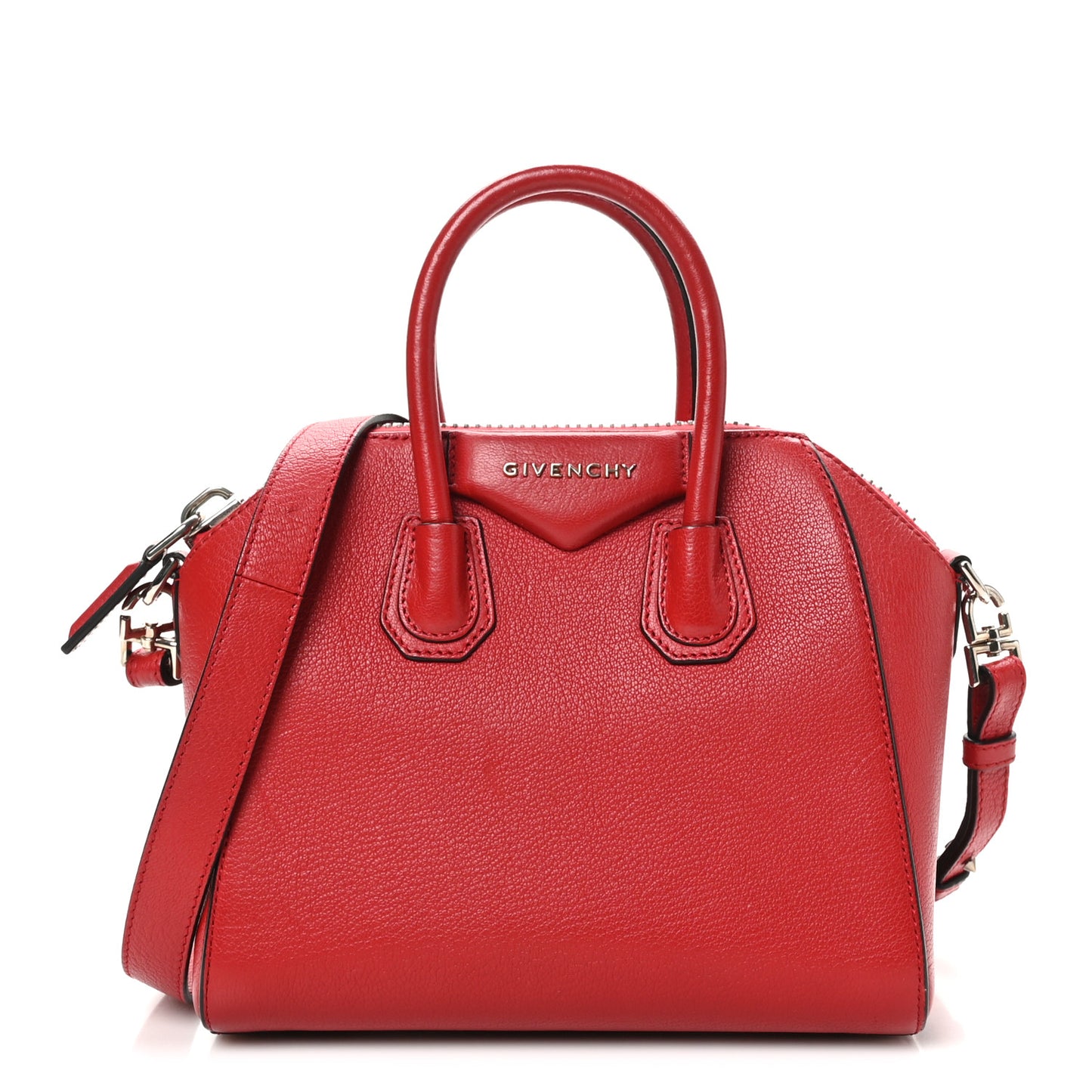 Sugar Goatskin Mini Antigona Bright Red