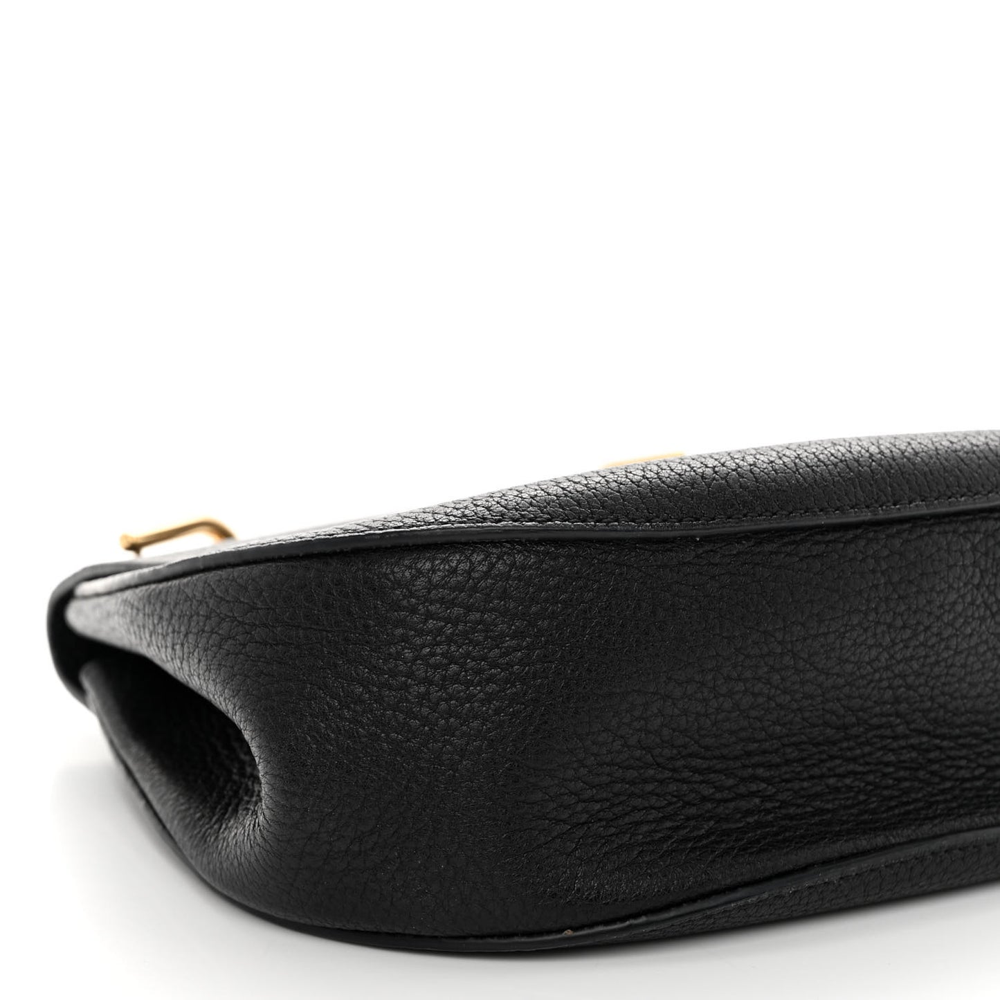 Grained Lambskin Drew Shoulder Bag Black