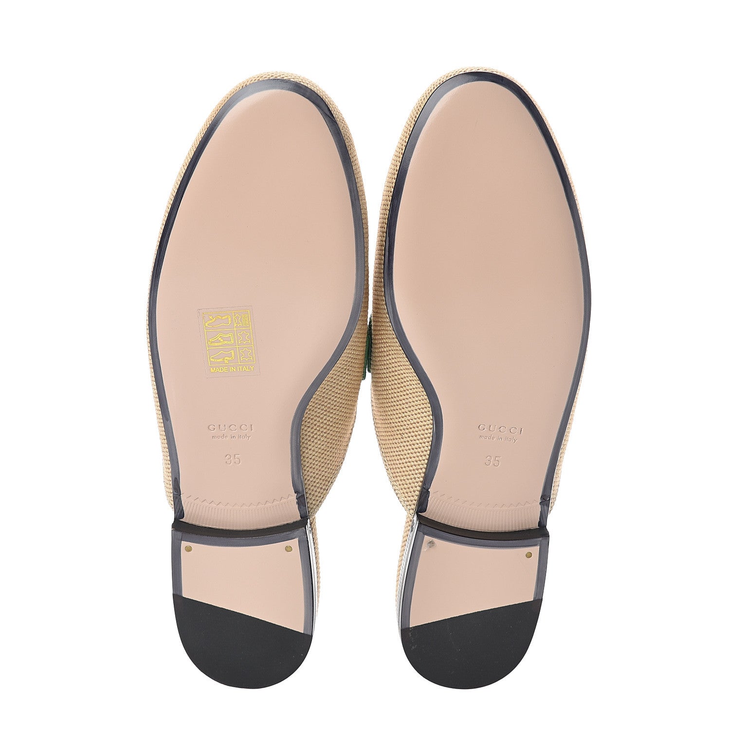 Gucci Canvas Vintage Charlotte Web Womens Princetown Slippers 35 Sand New Shamarock 6 of 7