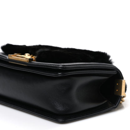 Chanel Orylag Rabbit Fur Calfskin Small Top Handle Boy Flap Black 10 of 11