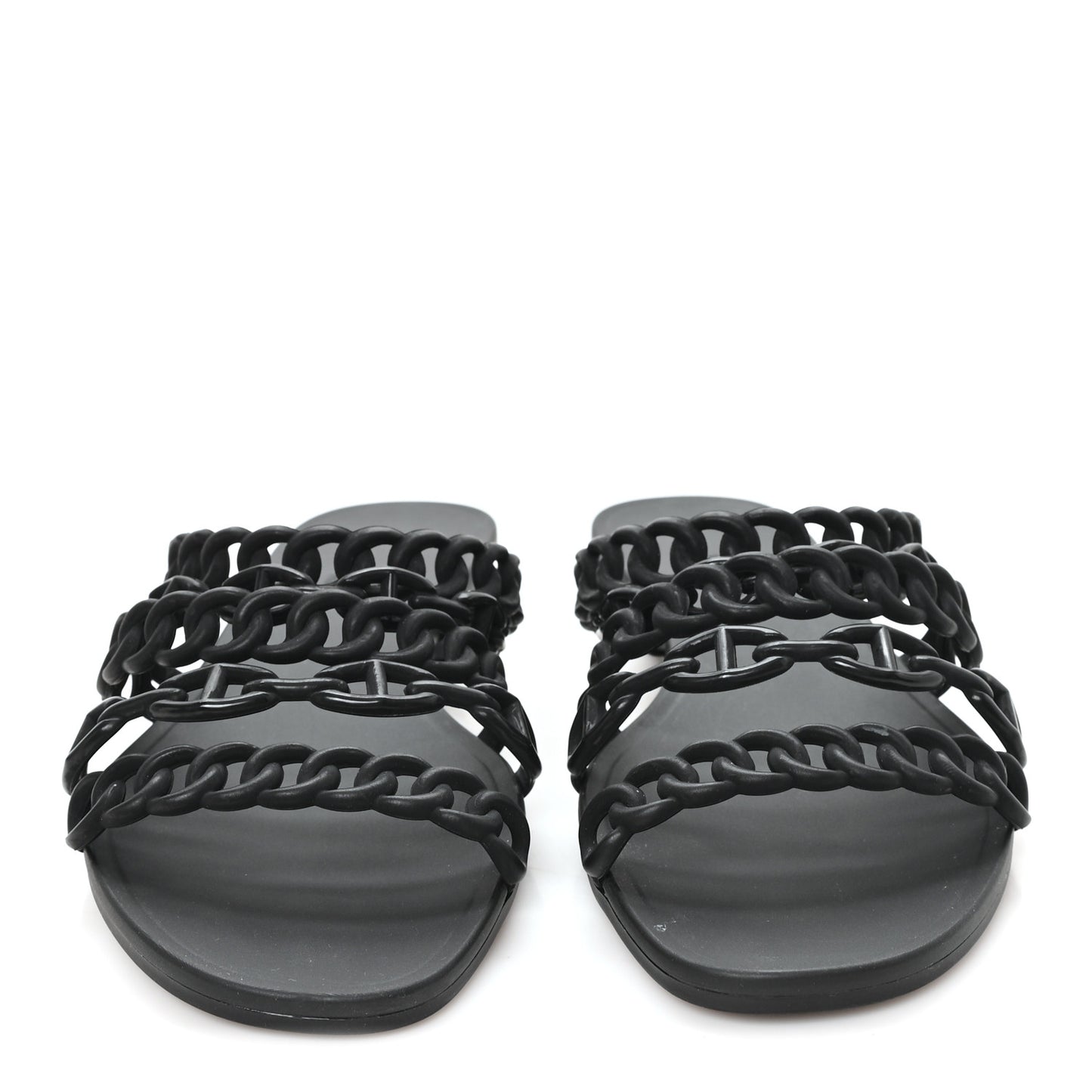 Rubber Chaine d'Ancre Nude Sandals 39 Black