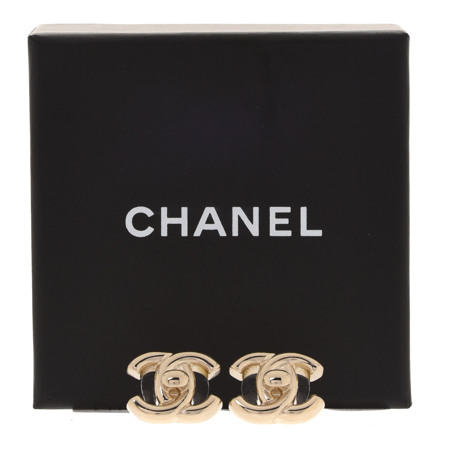 Chanel Metal CC Turnlock Earrings Gold 5 of 5