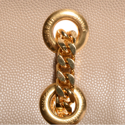 Saint Laurent Matelasse Chevron Monogramme Large Satchel Beige 9 of 9