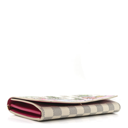 Louis Vuitton Damier Azur 2021 Christmas Animation Hollywood Sarah Wallet Fuchsia 4 of 7