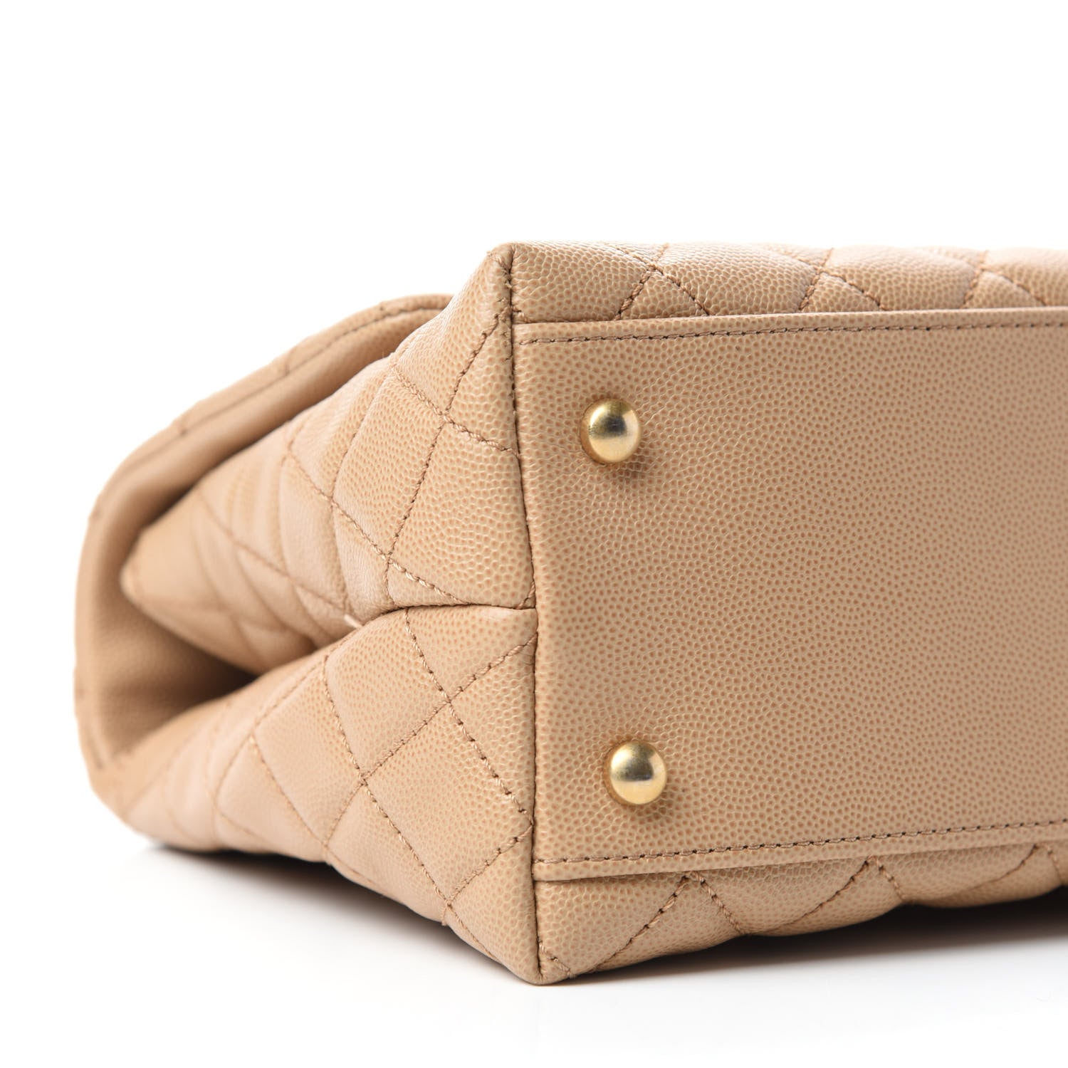 Chanel Caviar Quilted Small Coco Handle Flap Light Beige 6 of 11