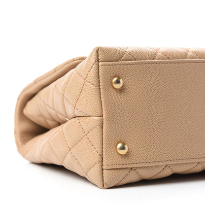 Chanel Caviar Quilted Small Coco Handle Flap Light Beige 6 of 11