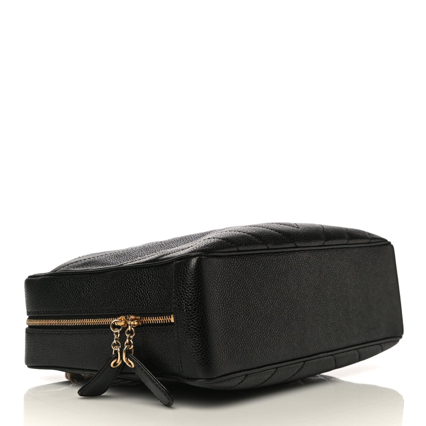 Caviar Chevron Quilted Camera Case Black