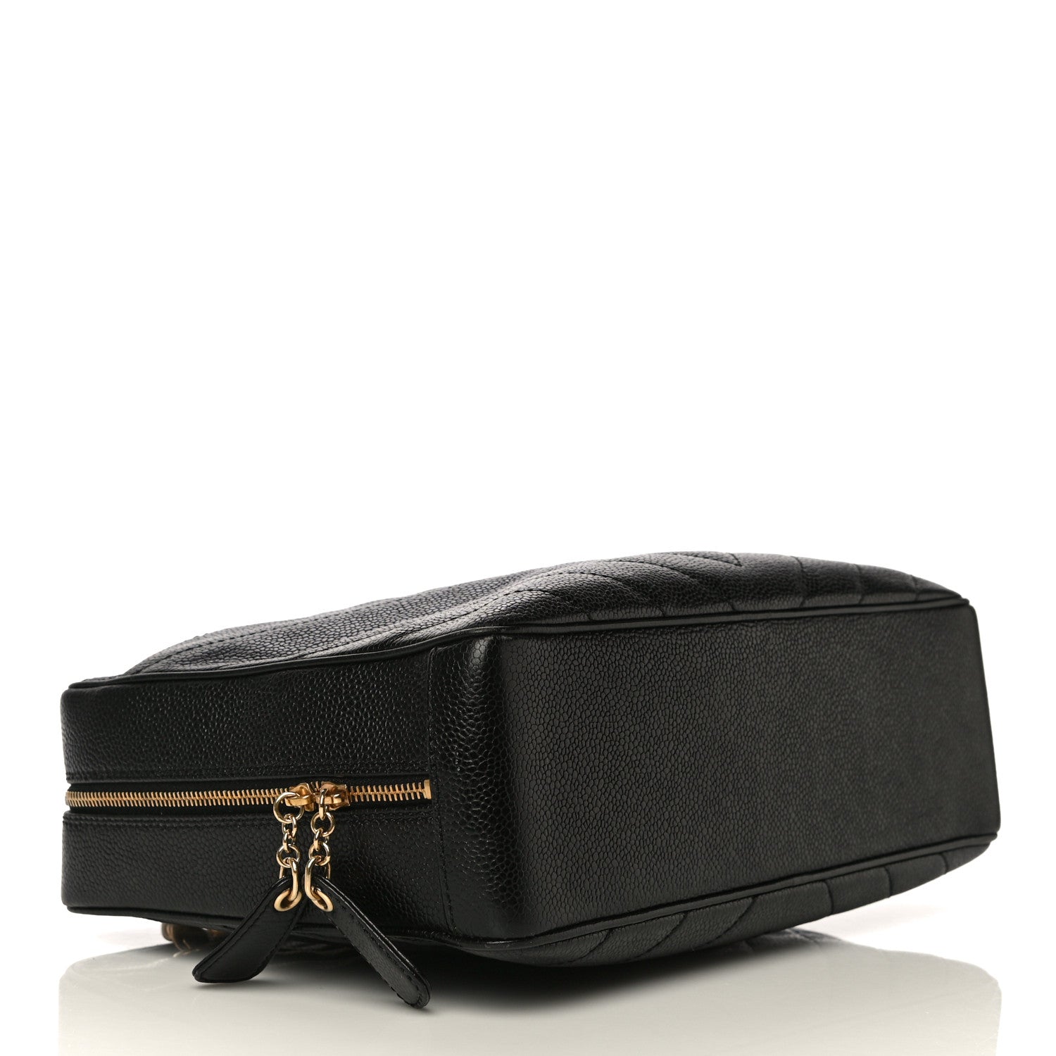 Chanel Caviar Chevron Quilted Camera Case Black 4 of 13
