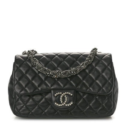 Chanel Lambskin Quilted Medium Westminster Pearl Flap Black 1 of 10