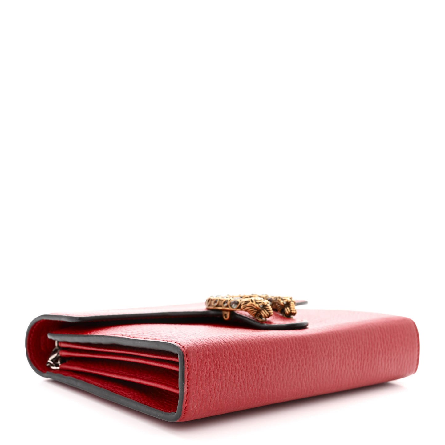 Calfskin Mini Dionysus Chain Wallet Hibiscus Red