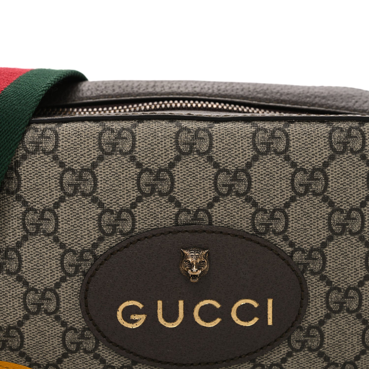 Gucci GG Supreme Monogram Web Neo Vintage Shoulder Bag Beige New Acero Crop 8 of 11
