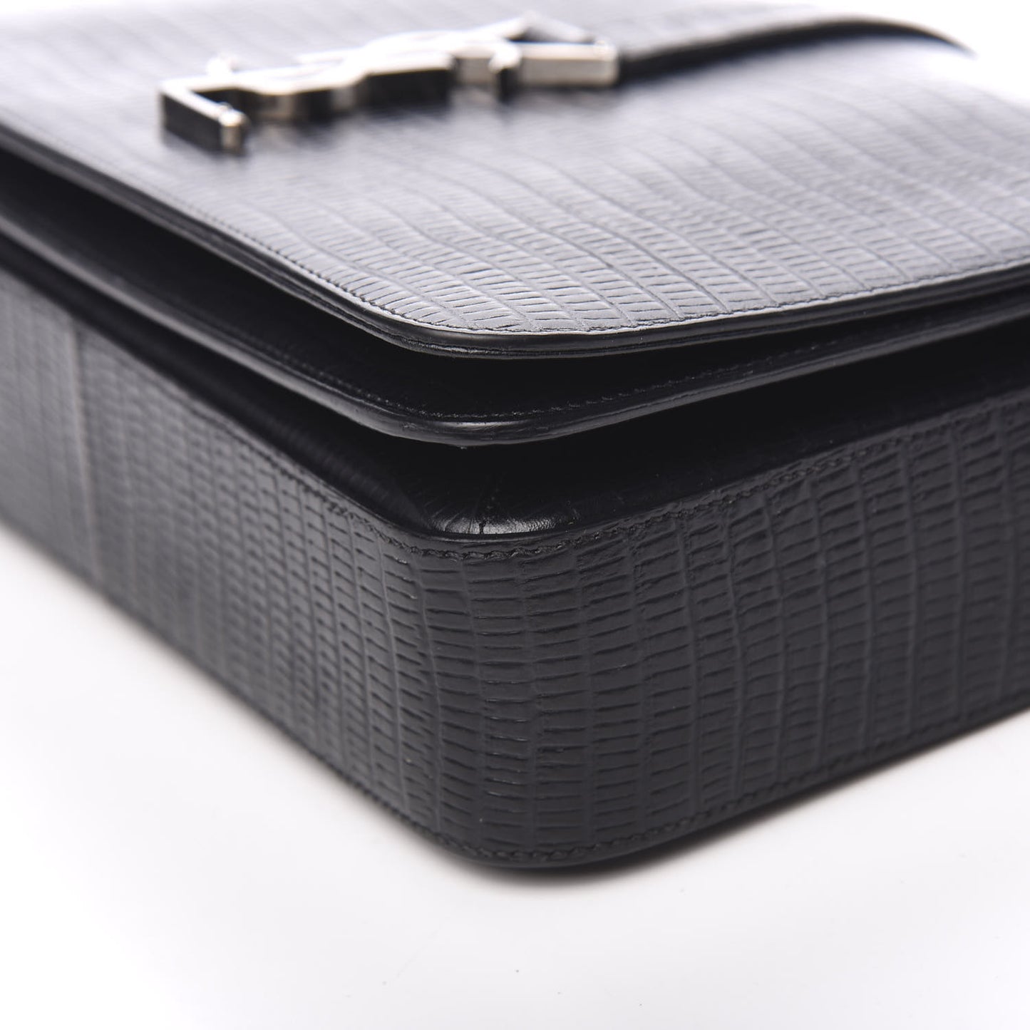 Lizard Calfskin Embossed Classic Medium Monogram Universite Bag Black