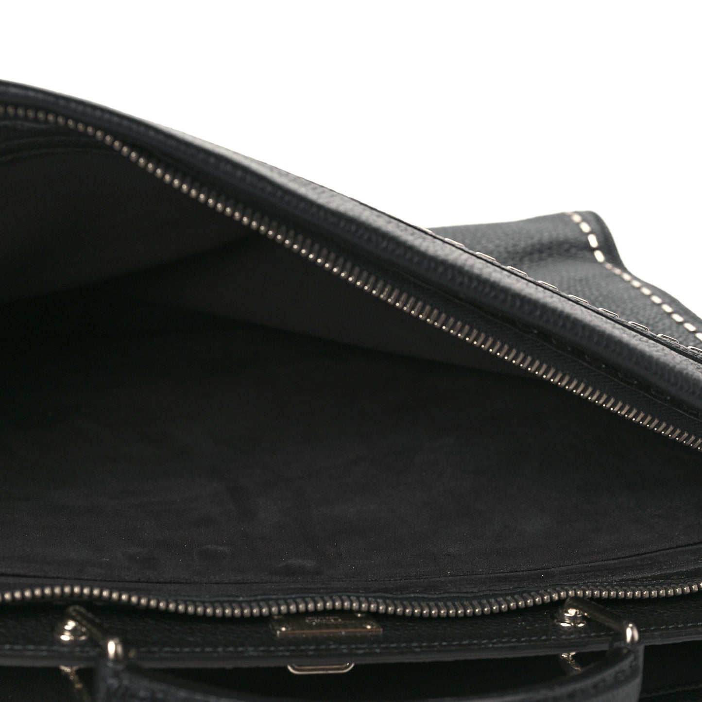Cuoio Romano Selleria Metal Stitch Large Mens Peekaboo Iconic Essential Satchel Black