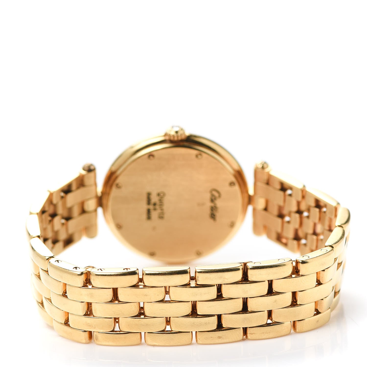 Cartier 18K Yellow Gold Diamond 29mm Panthere Vendome Quartz Watch 3 of 5
