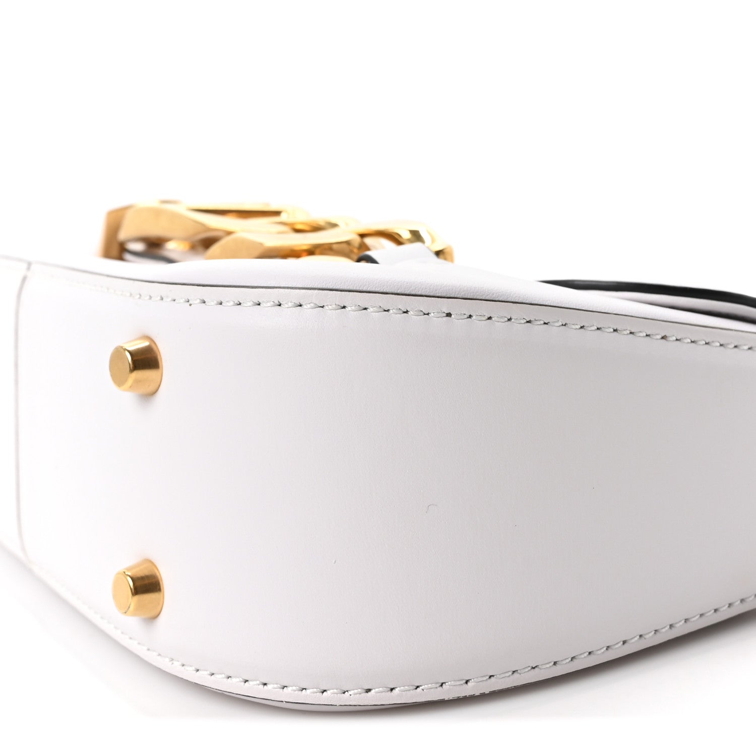 Valentino Garavani Calfskin Small Vlogo Chain Shoulder Bag Optic White 9 of 9