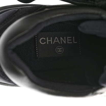 Chanel Toile Suede Calfskin CC Sneakers 40.5 Black 6 of 10