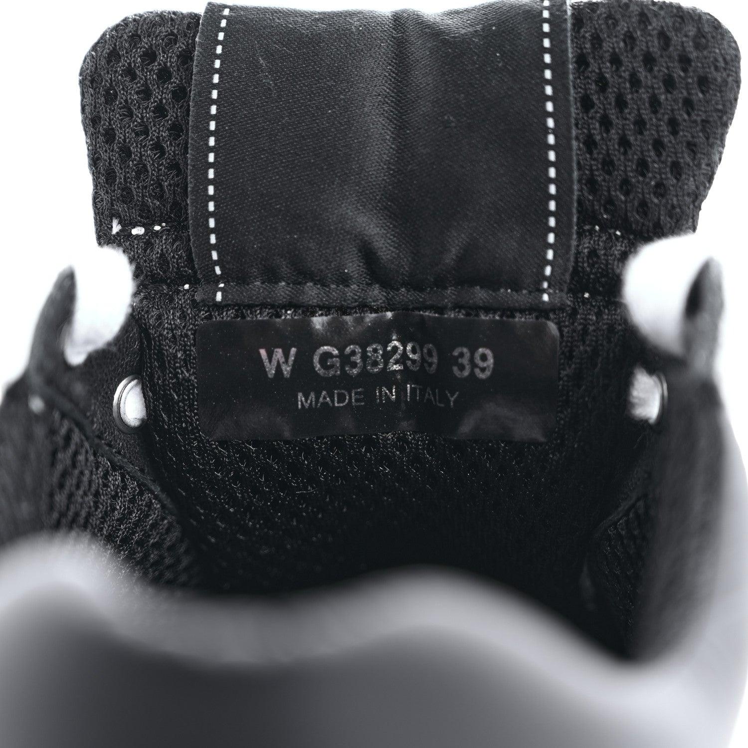 Chanel Mesh Suede Calfskin Grained Calfskin Womens CC Sneakers 39 White Black 8 of 9