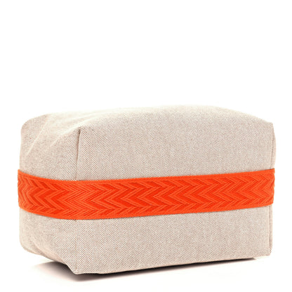 Hermes Canvas Large Bride-A-Brac Pouch Natural Orange 4 of 9