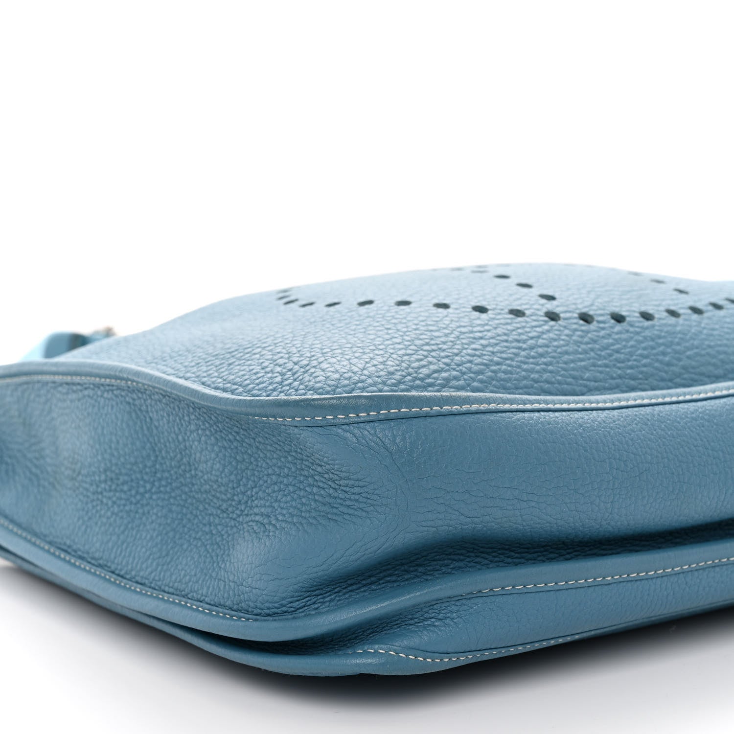 Hermes Taurillon Clemence Evelyne III GM Blue Jean 9 of 11