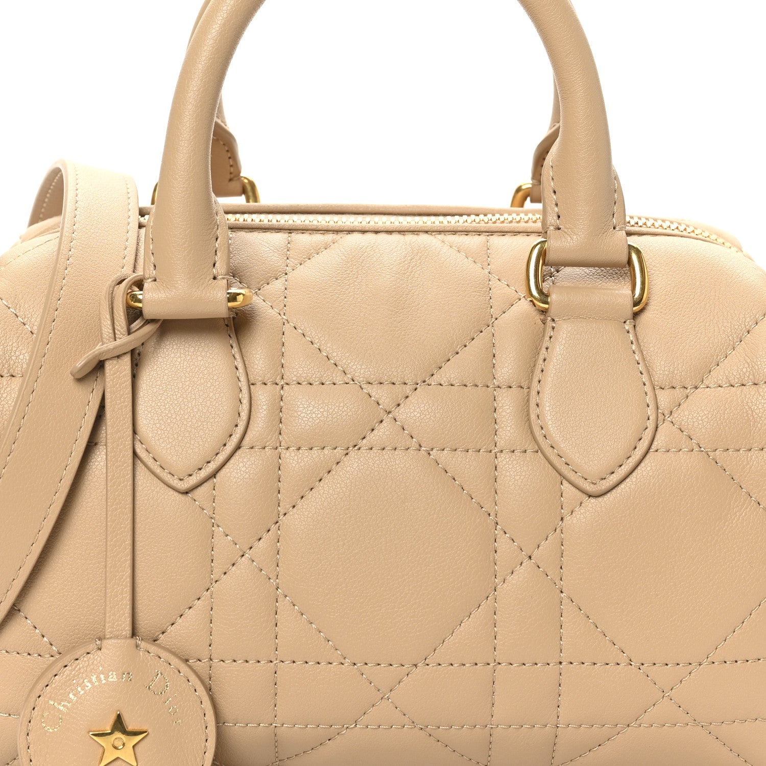 Christian Dior Calfskin Macrocannage Groove 20 Bag Biscuit 1797298