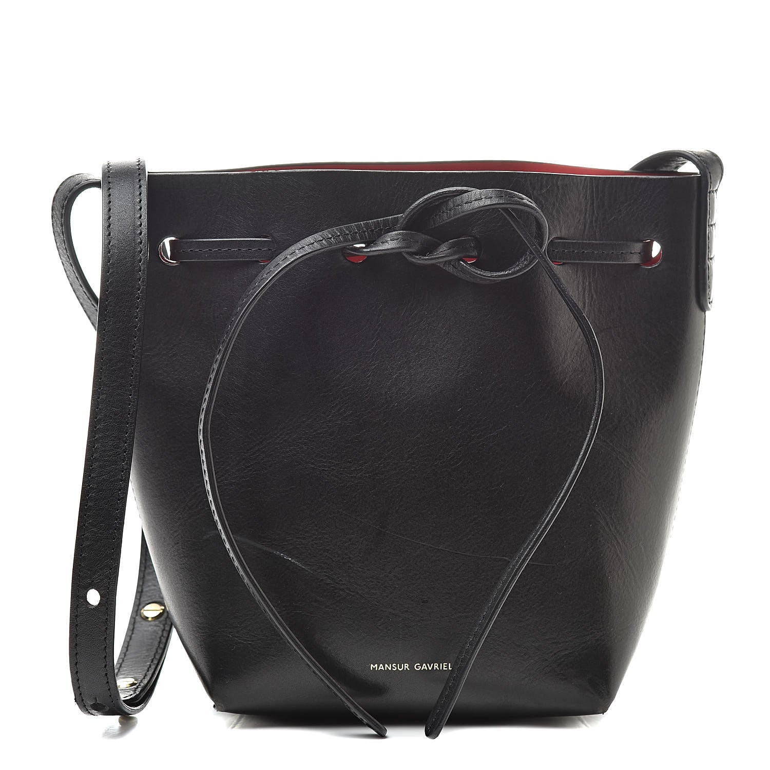 Mansur Gavriel Calfskin Mini Mini Bucket Bag Black Flamma 1 of 16