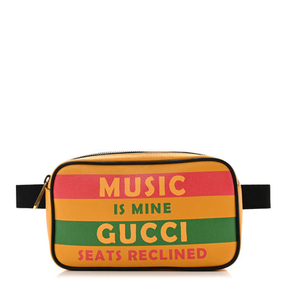 Gucci Textured Dollar Calfskin Music is Mine Belt Bag 95 38 Crop Multicolor Black 1 of 9
