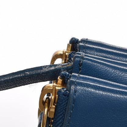Celine Lambskin Large Trio Crossbody Bag Metallic Blue 9 of 9