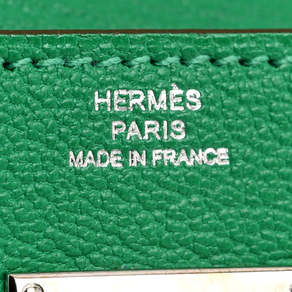 Hermes Chevre Mysore Kelly Longue Wallet Menthe 6 of 8
