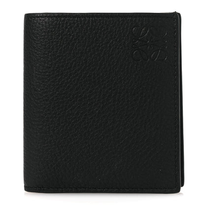 Loewe Grained Calfskin Vertical Bi-fold Wallet Black 1 of 8