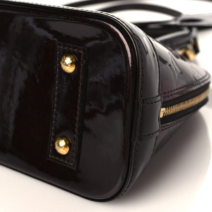 Louis Vuitton Vernis Rayures Alma BB Amarante 7 of 7