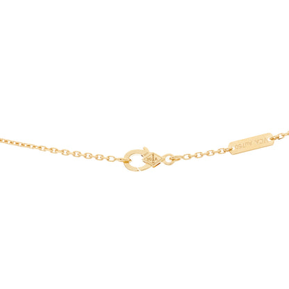 Van Cleef & Arpels 18K Yellow Gold Guilloche Vintage Alhambra Pendant Necklace 4 of 7